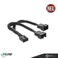 Produktbild: InLine® Y-Kabel für Lüfter PWM 4pol Molex 1 Stecker zu 2 Buchse schwarz 0,15m