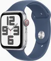 Produktbild: Apple Watch SE 2024 GPS + Cellular 44mm Aluminium mit Sportarmband S/M silber/denim