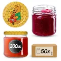 Produktbild: KADAX 50er Set Einmachgläser 200 ml mit Twist-Off Deckel Ø 66 mm – Dickwandige, luftdichte Dessertgläser, spülmaschinenfest, ideal für Marmelade & Eingemachtes
