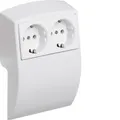 Produktbild: HAGER L22509010 Doppelsteckdose reinweiss (L22509010)