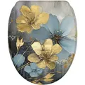 Produktbild: Sanilo Wc-Sitz, Blau, Holzwerkstoff, Baum/Pflanze/Natur, Oval, 37.7x5x48 cm, Badezimmer, WC Ausstattung, WC Sitze