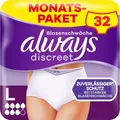Produktbild: Always Discreet Inkontinenz Pants Plus 7 Größe L Monatspaket 32 Höschen