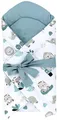 Produktbild: TupTam Unisex Baby Einschlagdecke mit Schleife, Farbe: Zoo Grün, Größe: 70 x 70 cm