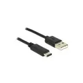 Produktbild: DeLOCK - USB-Kabel - 9-polig USB Typ A (M) - 9-polig USB Typ C (M) - 1,0m (USB2.0) - Schwarz (83600)