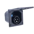 Produktbild: as - Schwabe Camping CEE-Caravan-Einspeisungsstecker – 230 V / 16 A Outdoor Anbau-Stecker mit Klappdeckel – 3-poliger Stecker für Wohnwagen – Außenbereich – IP44 – Made in Germany – Schwarz I 61493