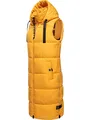 Produktbild: Navahoo Damen ärmellose lange Outdoorweste warme Winterjacke Schnuffelchen Amber Yellow Gr. S