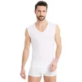 Produktbild: FINN Design Achselhemd Business Unterhemd Herren Ärmellos mit V-Ausschnitt Das perfekte Tank-Top für Männer unter Hemd und Anzug weiß L