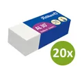 Produktbild: 20 x Pelikan Radierer AL30 Radiergummi Kunststoff für Bleistifte weiß 619635