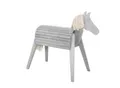 Produktbild: Voltigier- & Outdoor-Pferd, Massivholz grau lasiert, Gartenpferd mit Ma¨hne & Schweif