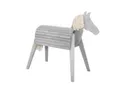 Produktbild: Voltigier- & Outdoor-Pferd, Massivholz grau lasiert, Gartenpferd mit Ma¨hne & Schweif