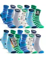 Produktbild: 10 Paar Kinder Socken Jungen & Mädchen Baumwolle Kindersocken 54375 (31-34)