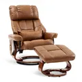 Produktbild: MCombo Relaxsessel mit Hocker , TV-Sessel mit Kissen, drehbar, Kunstleder 9066SD