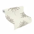 Produktbild: Vliestapete Rasch Blüte Floral weiß taupe Metallic Andy Wand 649017 (3,97€/1qm)