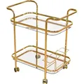 Produktbild: Servierwagen HOME AFFAIRE, gold (goldfarben), B:69cm H:75cm T:44cm, Metall, Rollwagen, Servierwagen
