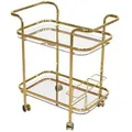Produktbild: Mid.you Servierwagen, Messing, Metall, Glas, Uni, rechteckig, 69x75x44 cm, einfacher Aufbau, Esszimmer, Barmöbel, Barwagen