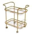 Produktbild: Servierwagen Teewagen Küchenwagen Beistellwagen Trolly  Wagen in Messingfarben