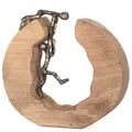 Produktbild: Moritz Skulptur Holz Teamwork Teamarbeit 29,5 x 28 cm Schwarz Gold Dekoration Deko Art