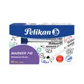 Produktbild: Pelikan 817981 Whiteboard-Marker 741 mit Runddocht, blau, 10 Stück in Faltschachtel