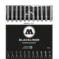 Produktbild: Molotow Fineliner Blackliner, Strichbreite 0.05 - 1.0 mm, schwarz, 11 Stück