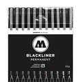 Produktbild: MOLOTOW BLACKLINER Complete Fineliner-Set schwarz, 11 St.