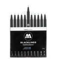 Produktbild: MOLOTOW Blackliner 11er Complete Set - Multiliner, Pigmentliner, Fineliner