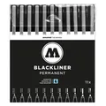 Produktbild: Molotow Blackliner Marker 11er Set - Permanent Set Complete - Schwarz Sketch