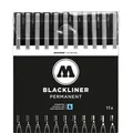 Produktbild: MOLOTOW BLACKLINER Complete Fineliner-Set schwarz, 11 St.