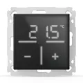 Produktbild: Homematic IP Glas-Wandthermostat, schwarz, Smart Home, misst Temperatur + Luftfeuchtugkeit, digitales Thermostat Heizkörper/Fußbodenheizung mit App, Alexa, Google Assistant, Energie sparen, 161570A0