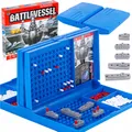 Produktbild: Schiffe versenken Spiel – Strategisches Logikspiel in Kofferform – Seeschlacht für 2 Spieler