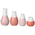 Produktbild: räder Set aus 4 Mini Pastellvasen Rottöne