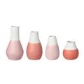 Produktbild: Räder Pastellvasen ZUHAUSE 4er Set aus Porzellan, teilglasiert in Pudertönen, Höhe: 4 cm, 5 cm und 8 cm, Durchmesser: 4 cm, 13614