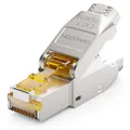 Produktbild: 1x Netzwerkstecker CAT 7 Werkzeuglos RJ45 Netzwerk Stecker LAN DSL Verlegekabel