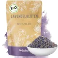 Produktbild: bioKontor – Bio Lavendelblüten getrocknet 100g – Lavendel Blüten ganz duftintensiv – Lavendeltee & Gewürz – essbare Lavendelblüten Lebensmittelqualität – vielseitig für Tee, Küche & DIY