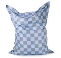 Produktbild: Lumaland Sitzsack XXL-Sitzsack Karo 380L grau/blau, mit EPS-Perlen - out- & indoor - wasserfest