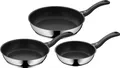 Produktbild: WMF Devil Pfannenset 3-teilig, Bratpfanne 24, 20, 28 cm, Cromargan Edelstahl beschichtet, Induktion, Kunststoffgriff