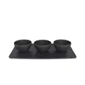 Produktbild: Villeroy & Boch - Manufacture Rock Dipschälchen Set 4 teilig Schwarz Matt, Spülmaschinenfest, Mikrowellensicher, Servierplatte, Schalen, Schälchen, Serviergeschirr Schieferoptik, Premium Porzellan