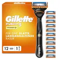 Produktbild: Gillette Fusion5 Power Rasierer Herren — Inkl. 1 Nassrasierer, 12 Ersatzklingen mit Einem Gleitstreifen für Ein Sanftes Gleiten und 5 Klingen für Eine Gründliche, Langanhaltende Rasur — Schwarz