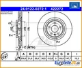 Produktbild: 2 St. Bremsscheibe ATE 24.0122-0272.1 für Audi A4 Avant A4