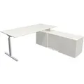 Produktbild: Kerkmann Form 2 Eckschreibtisch Weiß T-Fuß 3 Schübe 740 mm (H)