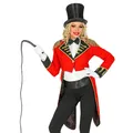 Produktbild: Zirkusdirektor Kostüm Damen, roter Frack, Showman Outfit für Karneval und Zi...