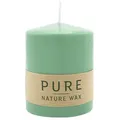 Produktbild: PURE NATURAL WAX, Smaragd, Stumpenkerze, WENZEL, 90/70 mm, Brenndauer ca. 30h, 100% plastikfrei