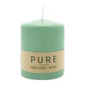 Produktbild: PURE NATURAL WAX, Smaragd, Stumpenkerze, WENZEL, 90/70 mm, Brenndauer ca. 30h, 1