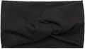 Produktbild: styleBREAKER Damen Haarband mit Twist Knoten in Feinripp Optik | Weiches Stirnband für Sport und Alltag | One Size elastisch, Farbe:Schwarz