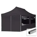 Produktbild: TOOLPORT Faltpavillon Faltzelt Pavillon 3x6m - 4 Seitenteile Aluminium 32mm Partyzelt 700N schwarz