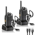 Produktbild: 88E Walkie Talkie Lizenzfrei PMR446 16 Kanäle Funkgeräte Handfunkgerät Eingeb...