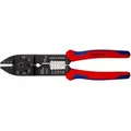 Produktbild: KNIPEX 97 21 215 Crimpzange mit Mehrkomponenten-Hüllen schwarz lackiert 230 mm