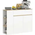 Produktbild: Homcom Sideboard Küchenschrank Mit Schublade, 2 Türen, Verstellbare Ablagen, Buffetschrank Kommode Für Küche, Wohnzimmer, Esszimmer, 105 X 30 X 81,5 Cm Weiß