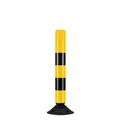 Produktbild: TMS PRO SHOP Verkehrs-Leitzylinder FLEX, neigbar, gelb/schwarz reflektierend, 76 cm, Art.-Nr. 610821 | Leitzylinder | Kunststoff Pfosten | Absperrpfosten