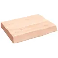 Produktbild: vidaXL Waschtischplatte, Multifunktional Arbeitsplatte mit Naturkante, Waschtischkonsole Tischplatte für Badezimmer, Holzplatte Platte Badmöbel, 40x30x(2-6) cm Massivholz Unbehandelt