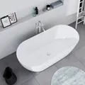 Produktbild: Duravit DuraMuna freistehende Badewanne aus Acryl – Farbe und Größe wählbar, Farbe:Weiß glänzend, Größen:170 x 80 cm
